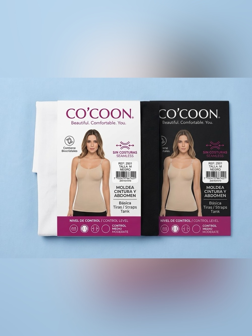 Brand New CO'COON Seamless Straps Tank & Shaper Set (Black + White)